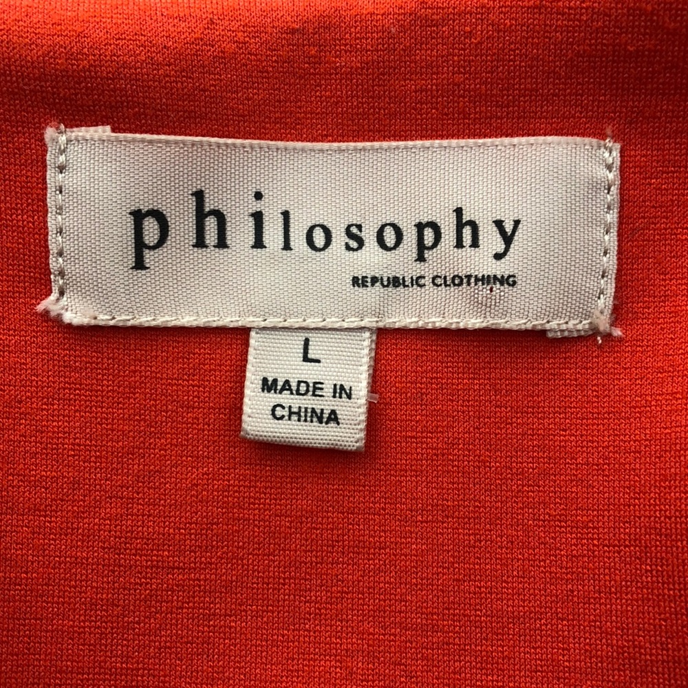 Philosophy Red Zipper Front Jacket Blazer - Picture 5 of 7